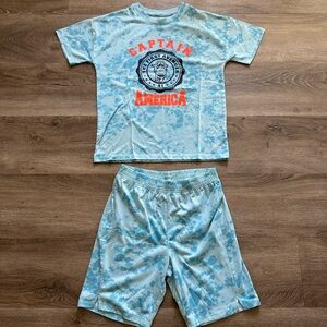 GAP Boys GapKids | Marvel 100% Recycled Captain America PJ Shorts Set 13-14T